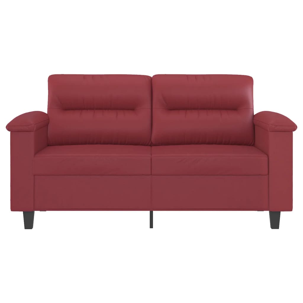 Divano a 2 Posti Rosso Vino 120 cm in Similpelle | homemem39