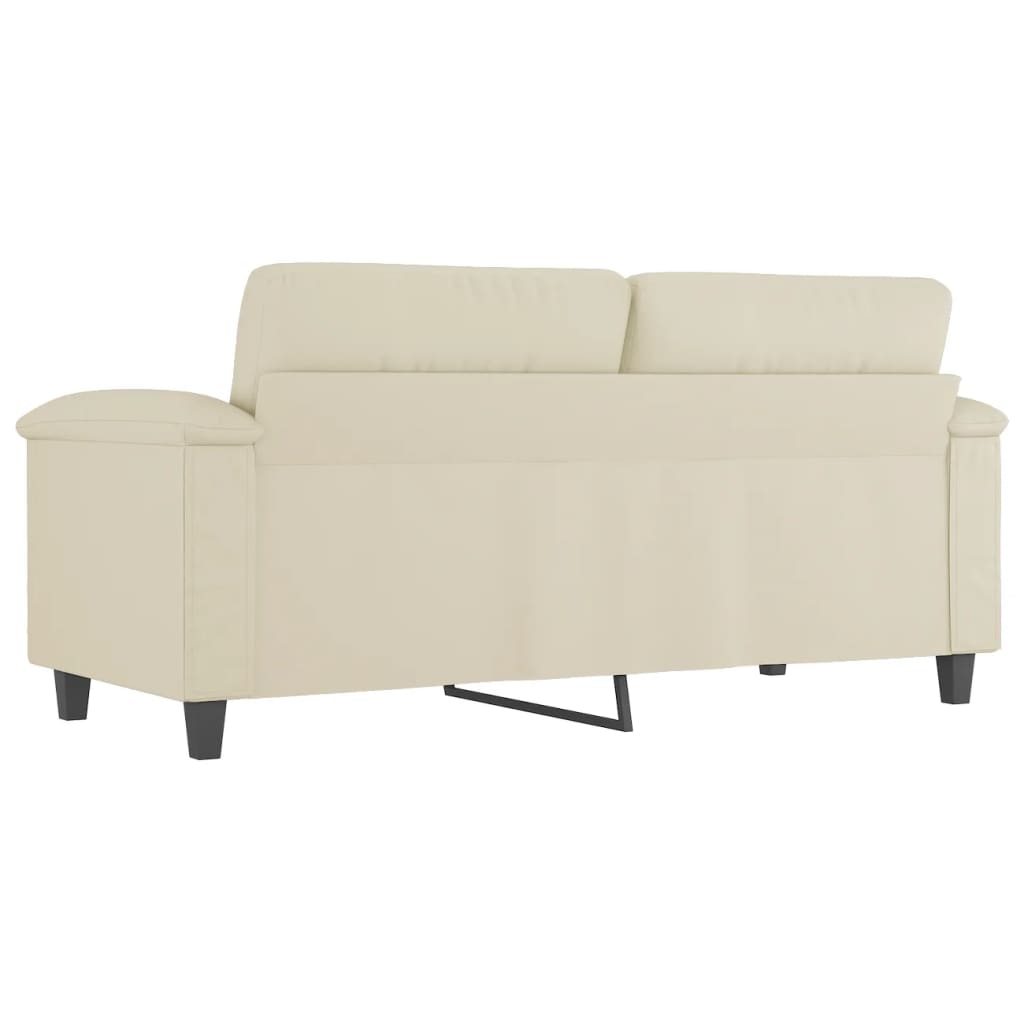 Divano a 2 Posti Crema 140 cm in Similpelle - homemem39