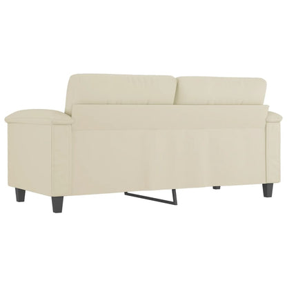 Divano a 2 Posti Crema 140 cm in Similpelle - homemem39