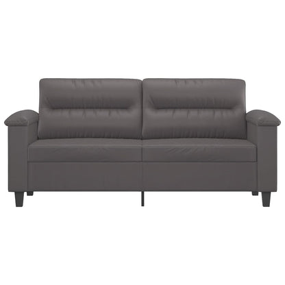 Divano a 2 Posti Grigio 140 cm in Similpelle | homemem39