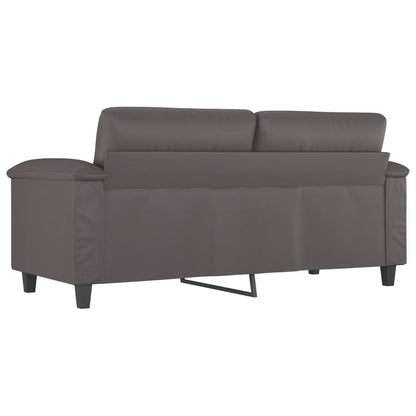 Divano a 2 Posti Grigio 140 cm in Similpelle | homemem39