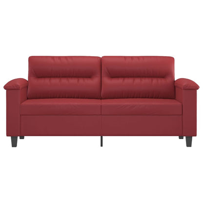 Divano a 2 Posti Rosso Vino 140 cm in Similpelle | homemem39