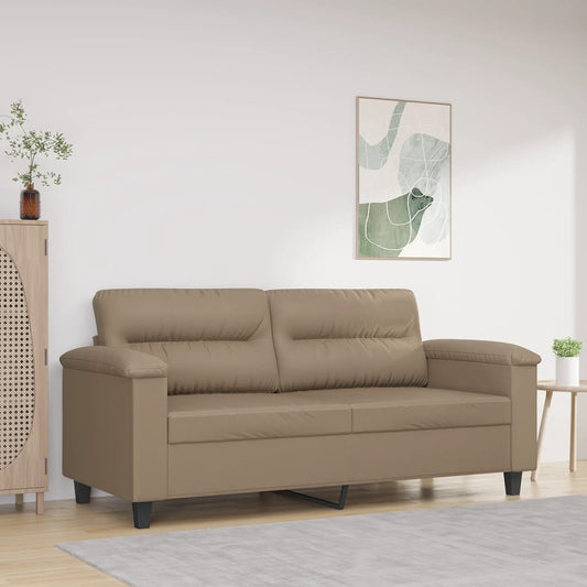 Divano a 2 Posti Cappuccino 140 cm in Similpelle | homemem39