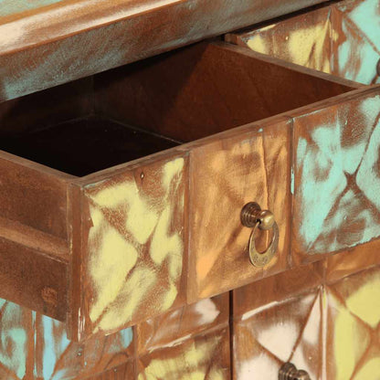 Cassettiera Multicolore 70x35x70 cm Legno Massello di Recupero