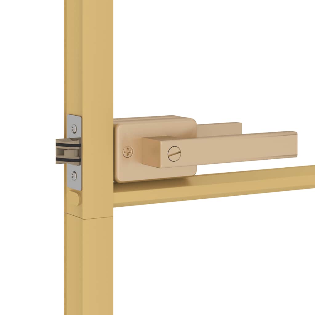 Porta Interni Sottile Oro 83x201,5cm Vetro Temperato Alluminio | homemem39