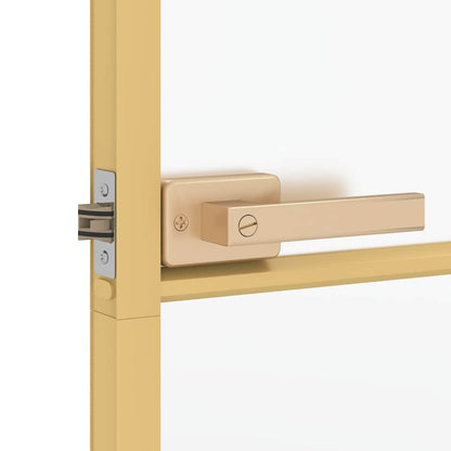Porta Interni Sottile Oro 102,5x201,5 Vetro Temperato Alluminio | homemem39