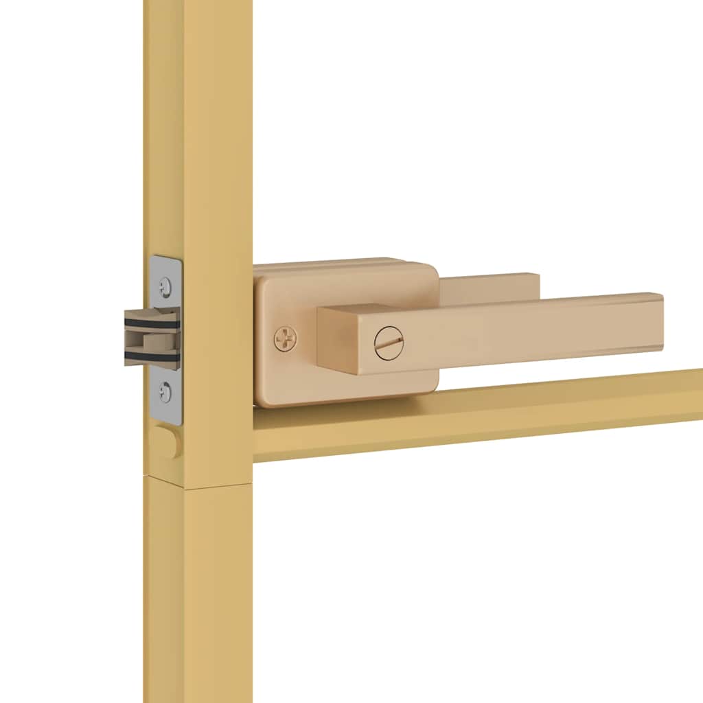 Porta Interni Sottile Oro 83x201,5cm Vetro Temperato Alluminio | homemem39