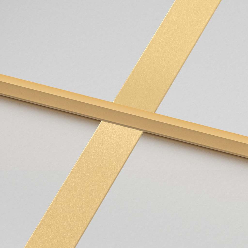Porta Interni Sottile Oro 76x201,5cm Vetro Temperato Alluminio | homemem39