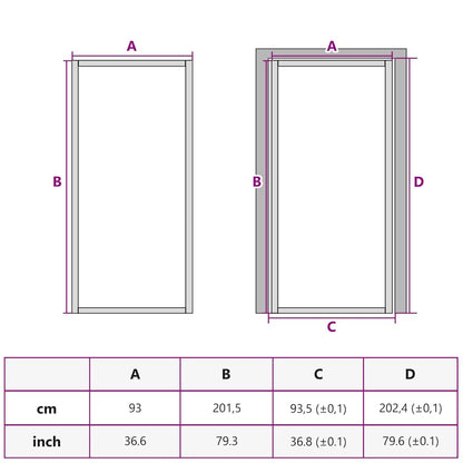 Porta Interni Sottile Oro 93x201,5cm Vetro Temperato Alluminio | homemem39