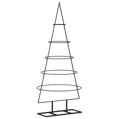 Albero di Natale Decorativo in Metallo Nero 125 cm