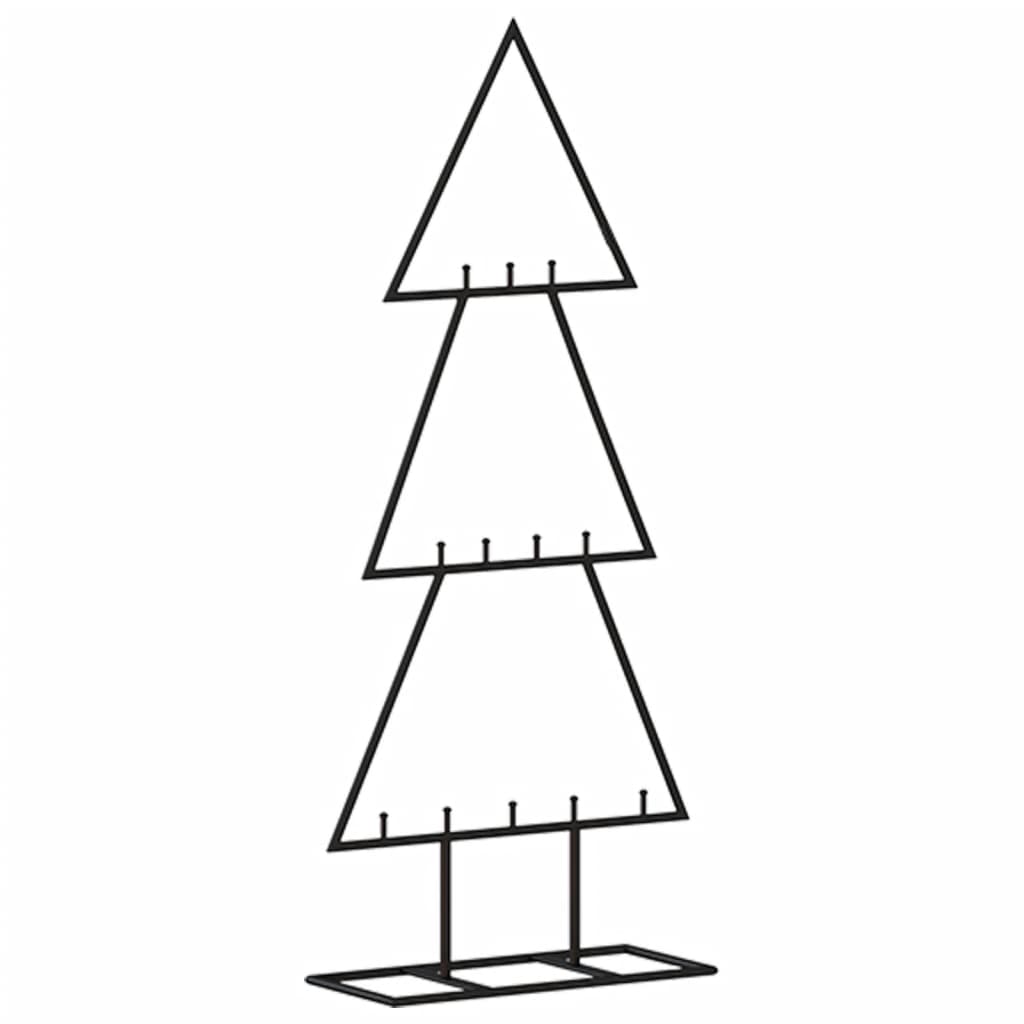 Albero di Natale Decorativo in Metallo Nero 60 cm