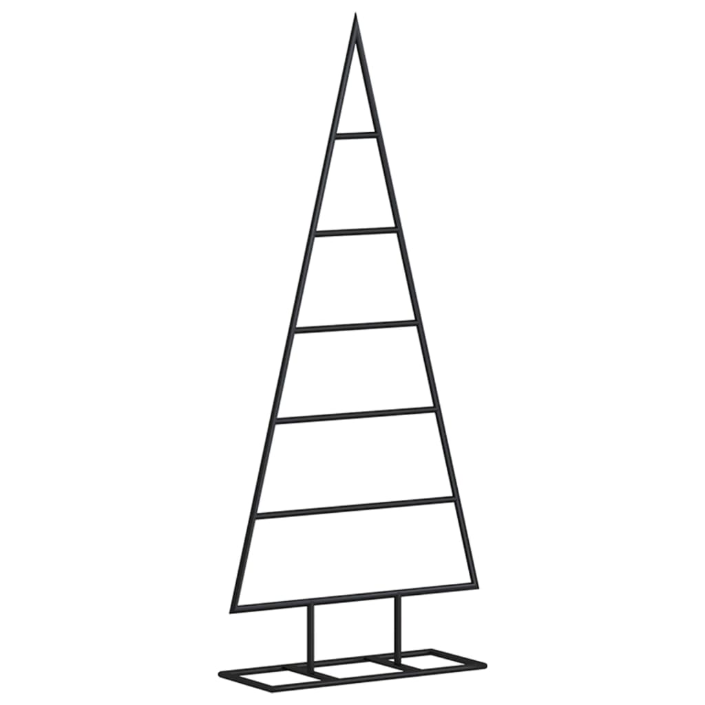 Albero di Natale Decorativo in Metallo Nero 90 cm