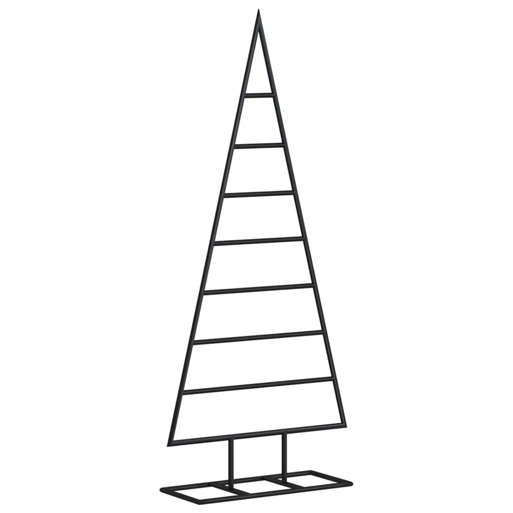 Albero di Natale Decorativo in Metallo Nero 125 cm