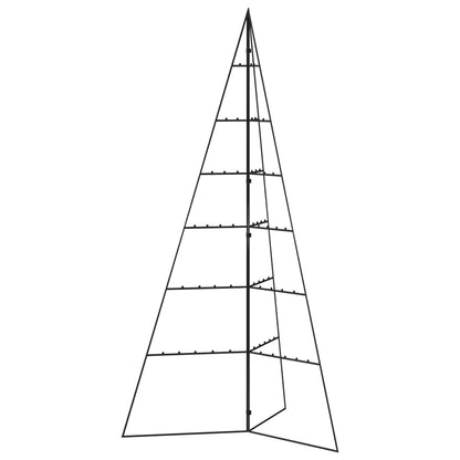 Albero di Natale Decorativo in Metallo Nero 140 cm