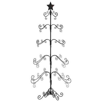 Albero di Natale Decorativo in Metallo Nero 150 cm