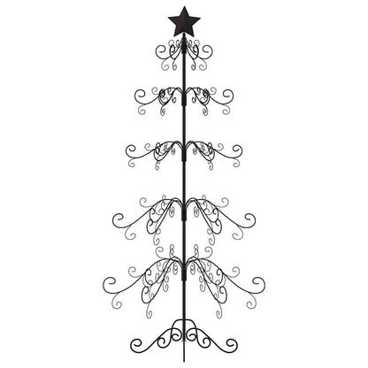 Albero di Natale Decorativo in Metallo Nero 150 cm