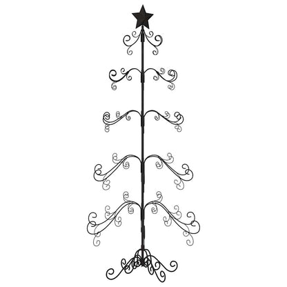 Albero di Natale Decorativo in Metallo Nero 150 cm