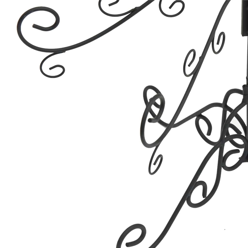 Albero di Natale Decorativo in Metallo Nero 150 cm