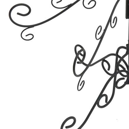 Albero di Natale Decorativo in Metallo Nero 150 cm