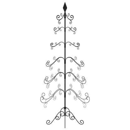 Albero di Natale Decorativo in Metallo Nero 180 cm