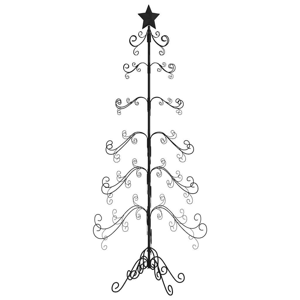 Albero di Natale Decorativo in Metallo Nero 215 cm