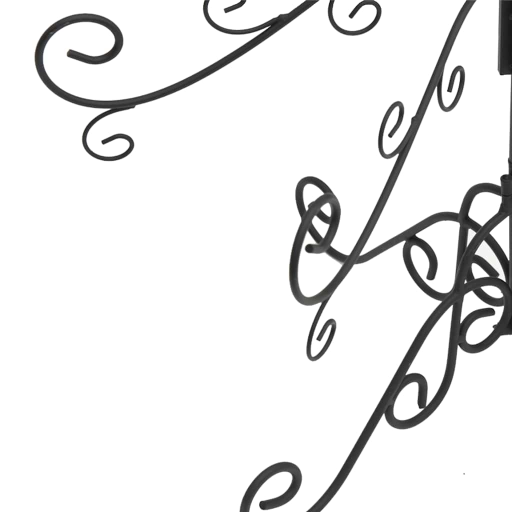 Albero di Natale Decorativo in Metallo Nero 215 cm