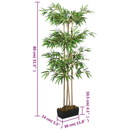 Albero Bambù Artificiale 380 Foglie 80 cm Verde | homemem39