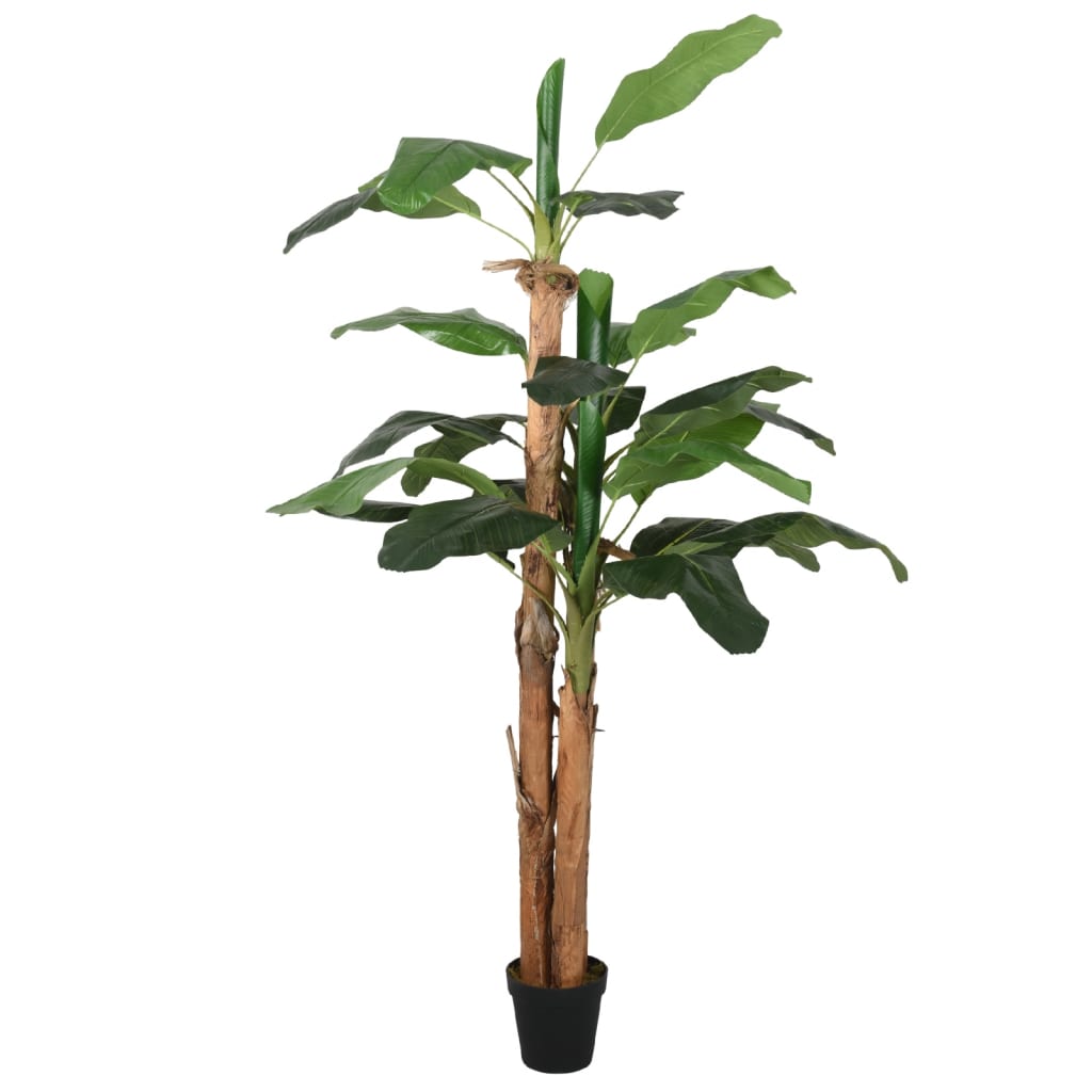 Albero di Banano Artificiale 22 Foglie 200 cm Verde