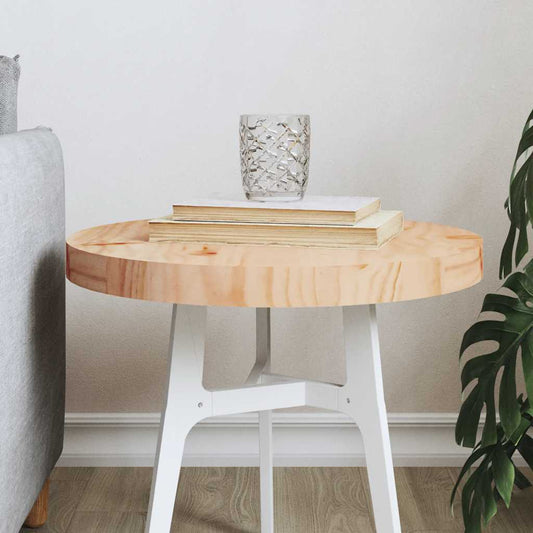 Piano Tavolo Rotondo Ø40x3 cm in Legno Massello di Pino | homemem39