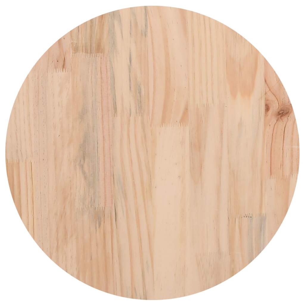 Piano Tavolo Rotondo Bianco Ø40x3 cm in Legno Massello di Pino | homemem39