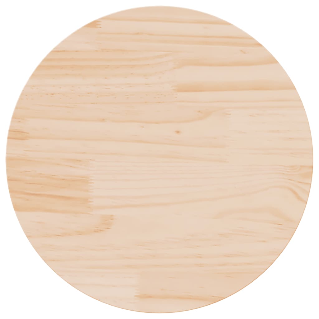 Piano Tavolo Rotondo Ø50x3 cm in Legno Massello di Pino | homemem39