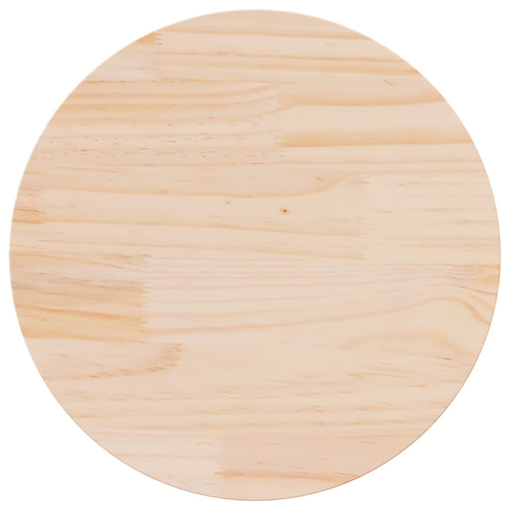 Piano Tavolo Rotondo Ø60x3 cm in Legno Massello di Pino