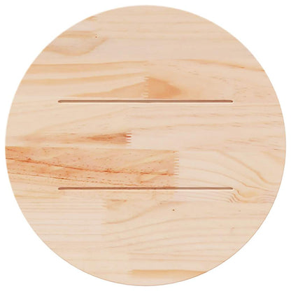 Piano Tavolo Rotondo Ø60x3 cm in Legno Massello di Pino | homemem39