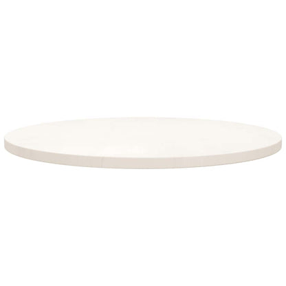 Piano Tavolo Rotondo Bianco Ø70x3 cm in Legno Massello di Pino | homemem39