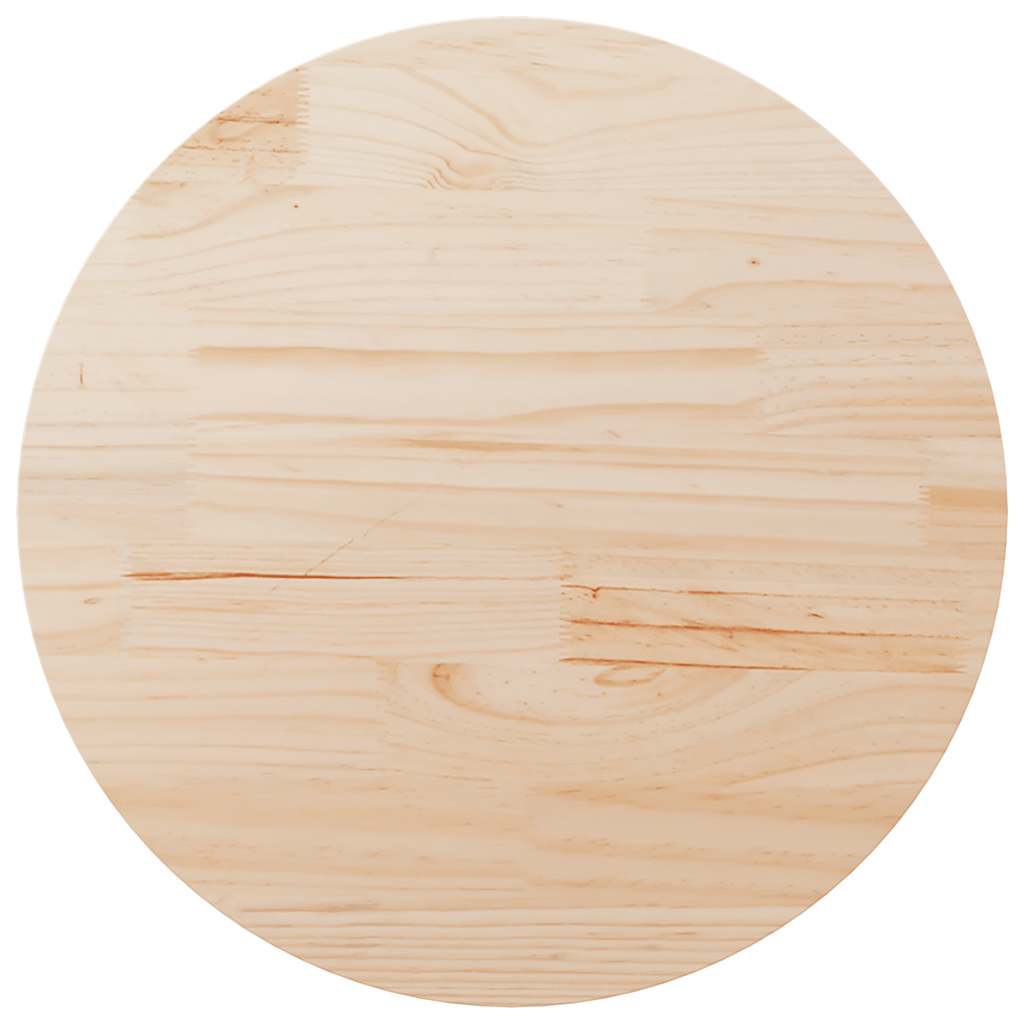 Piano Tavolo Rotondo Ø80x3 cm in Legno Massello di Pino