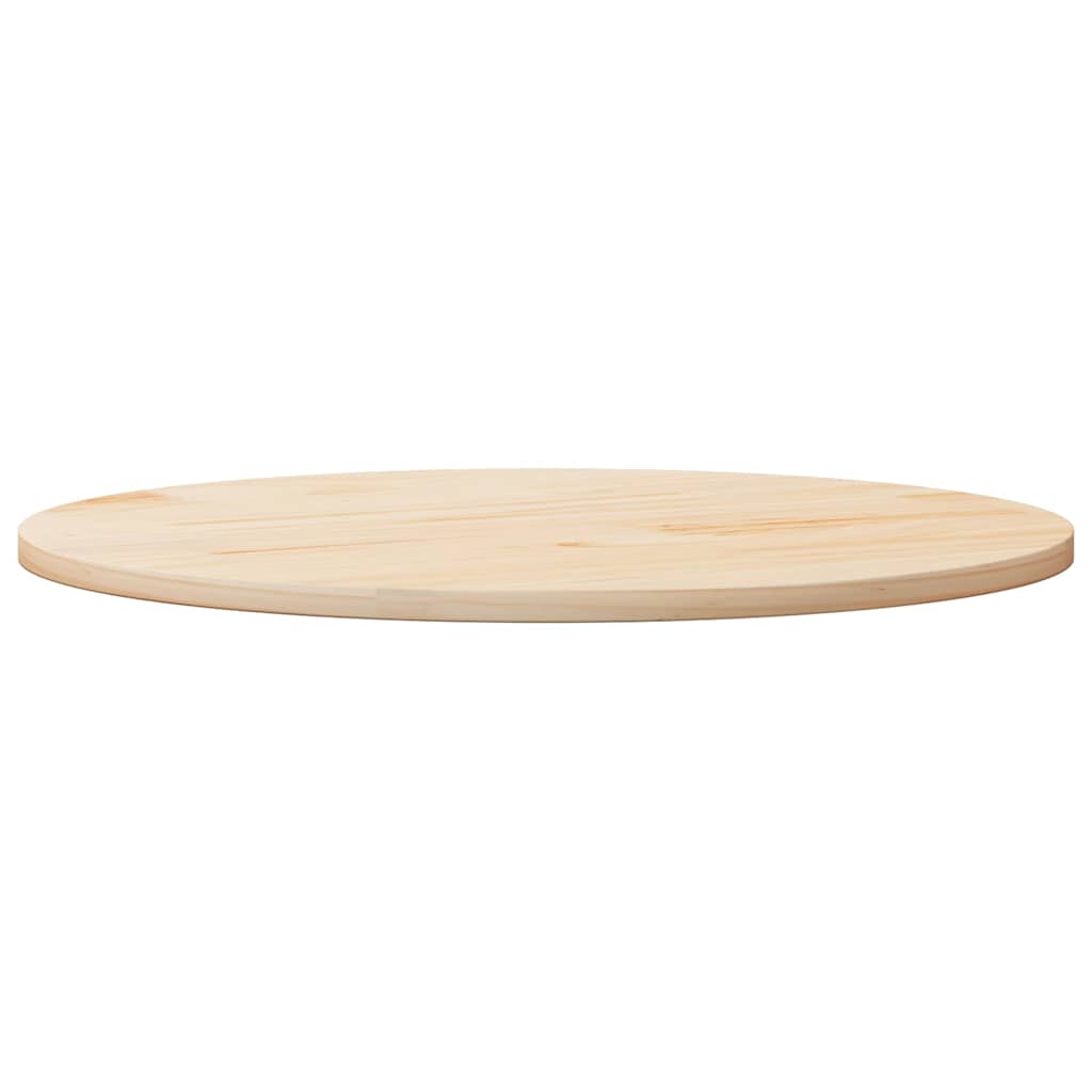 Piano Tavolo Rotondo Ø80x3 cm in Legno Massello di Pino | homemem39