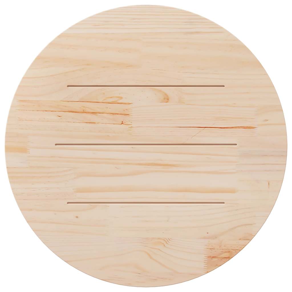 Piano Tavolo Rotondo Ø80x3 cm in Legno Massello di Pino | homemem39