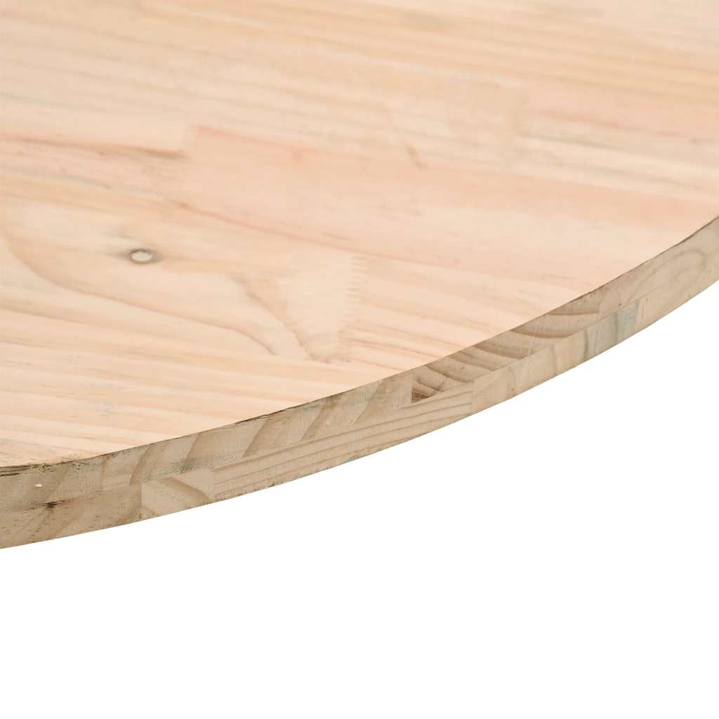 Piano Tavolo Rotondo Ø80x3 cm in Legno Massello di Pino | homemem39