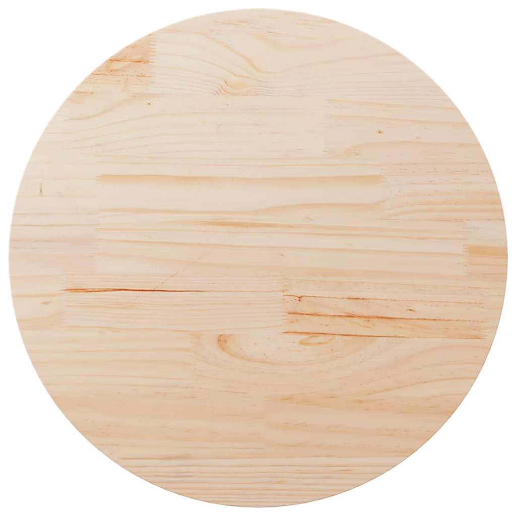 Piano Tavolo Rotondo Ø90x3 cm in Legno Massello di Pino | homemem39