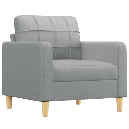 Poltrona Grigio Chiaro 60 cm in Tessuto - homemem39