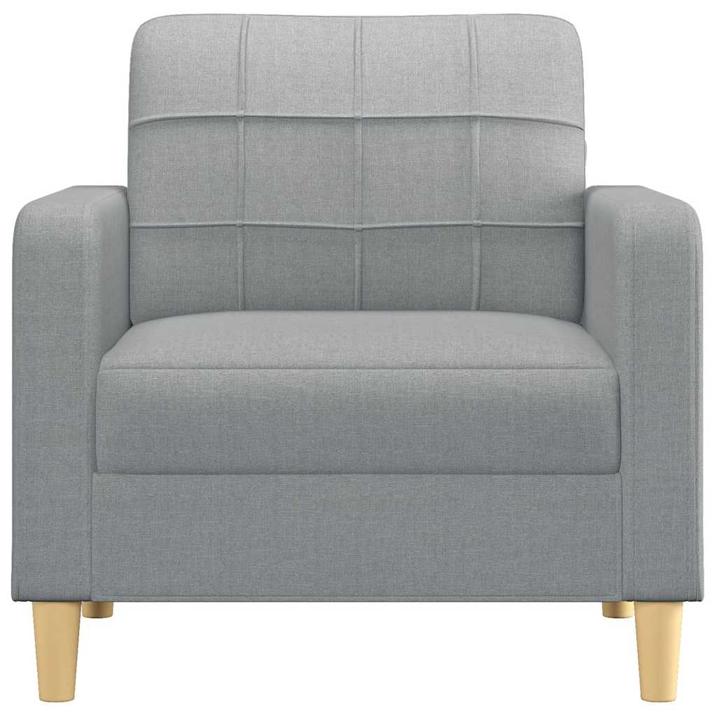 Poltrona Grigio Chiaro 60 cm in Tessuto - homemem39