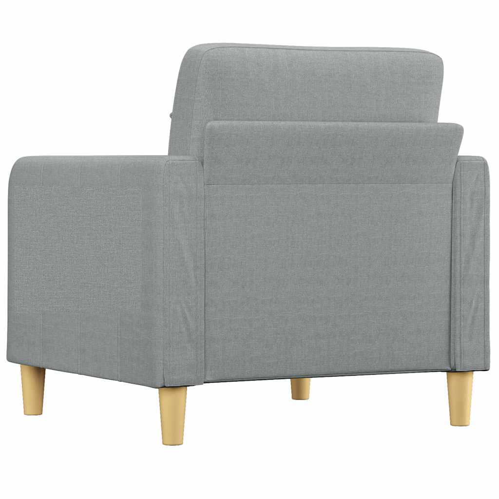 Poltrona Grigio Chiaro 60 cm in Tessuto - homemem39