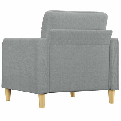 Poltrona Grigio Chiaro 60 cm in Tessuto - homemem39
