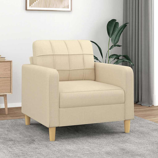 Poltrona Crema 60 cm in Tessuto | homemem39