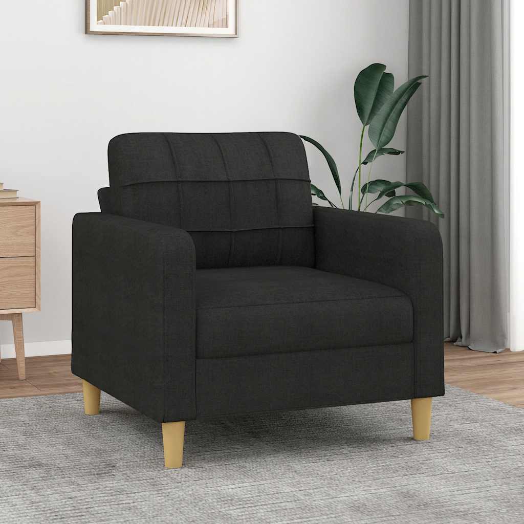 Poltrona Nera 60 cm in Tessuto | homemem39