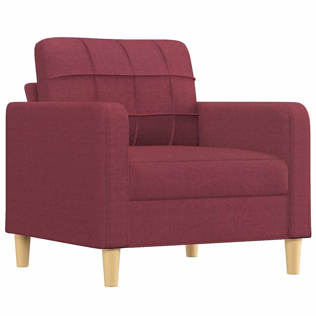 Poltrona Rosso Vino 60 cm in Tessuto | homemem39