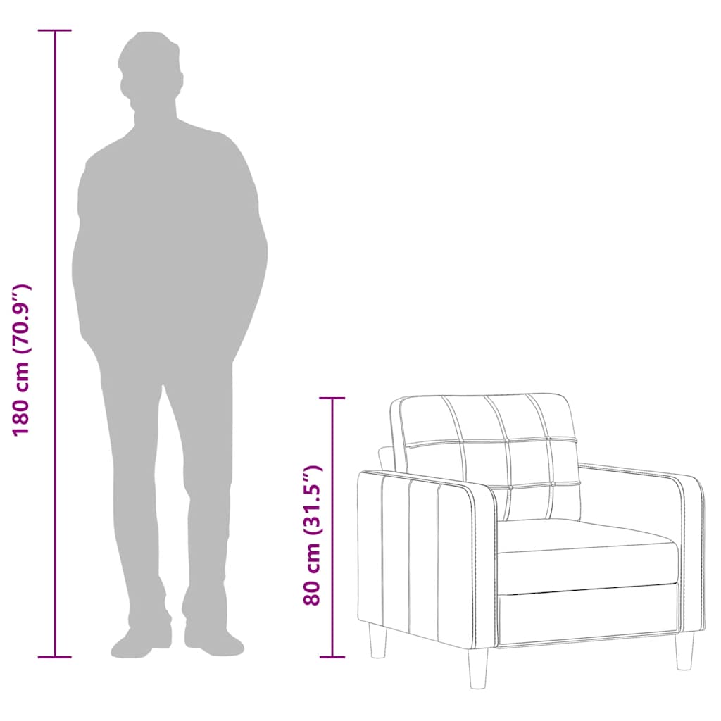 Poltrona Tortora 60 cm in Tessuto | homemem39