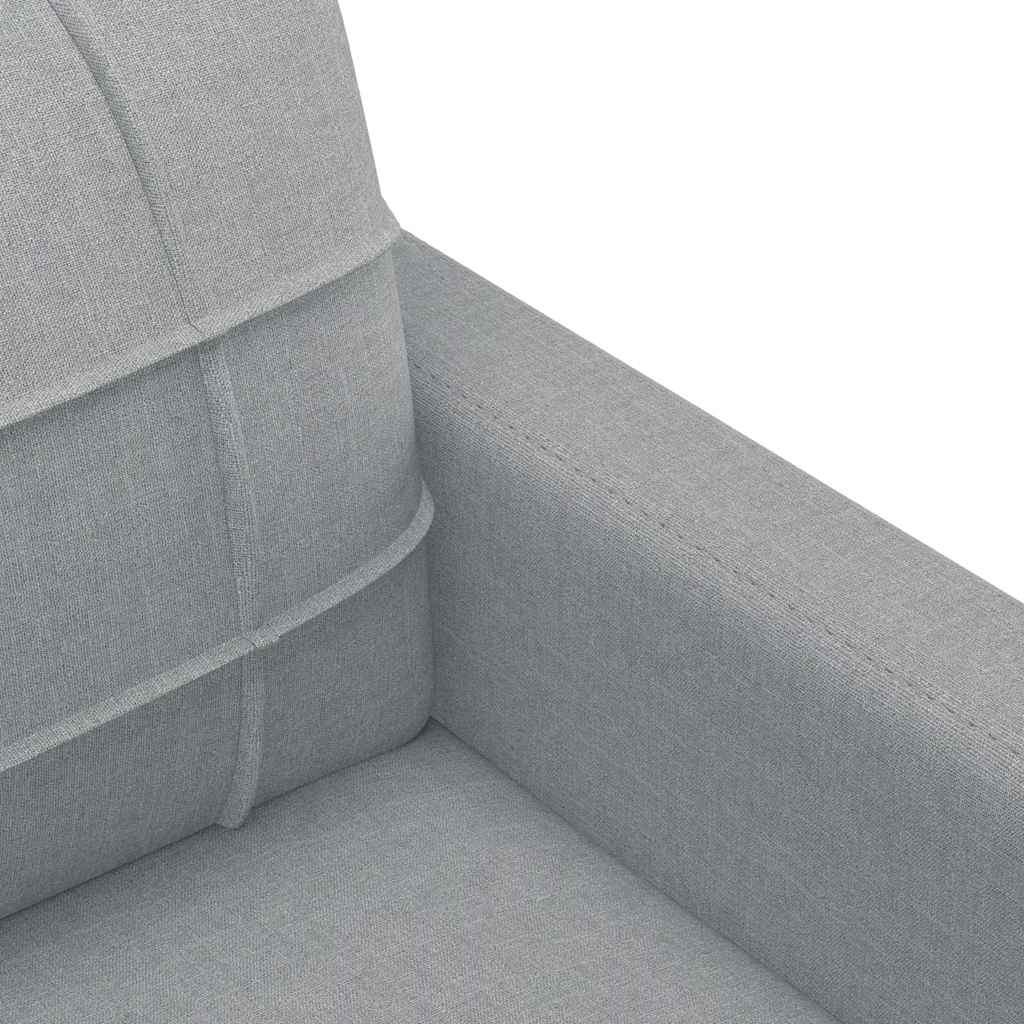 Divano a 2 Posti Grigio Chiaro 120 cm in Tessuto