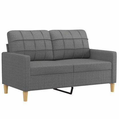 Divano a 2 Posti Grigio Scuro 120 cm in Tessuto | homemem39