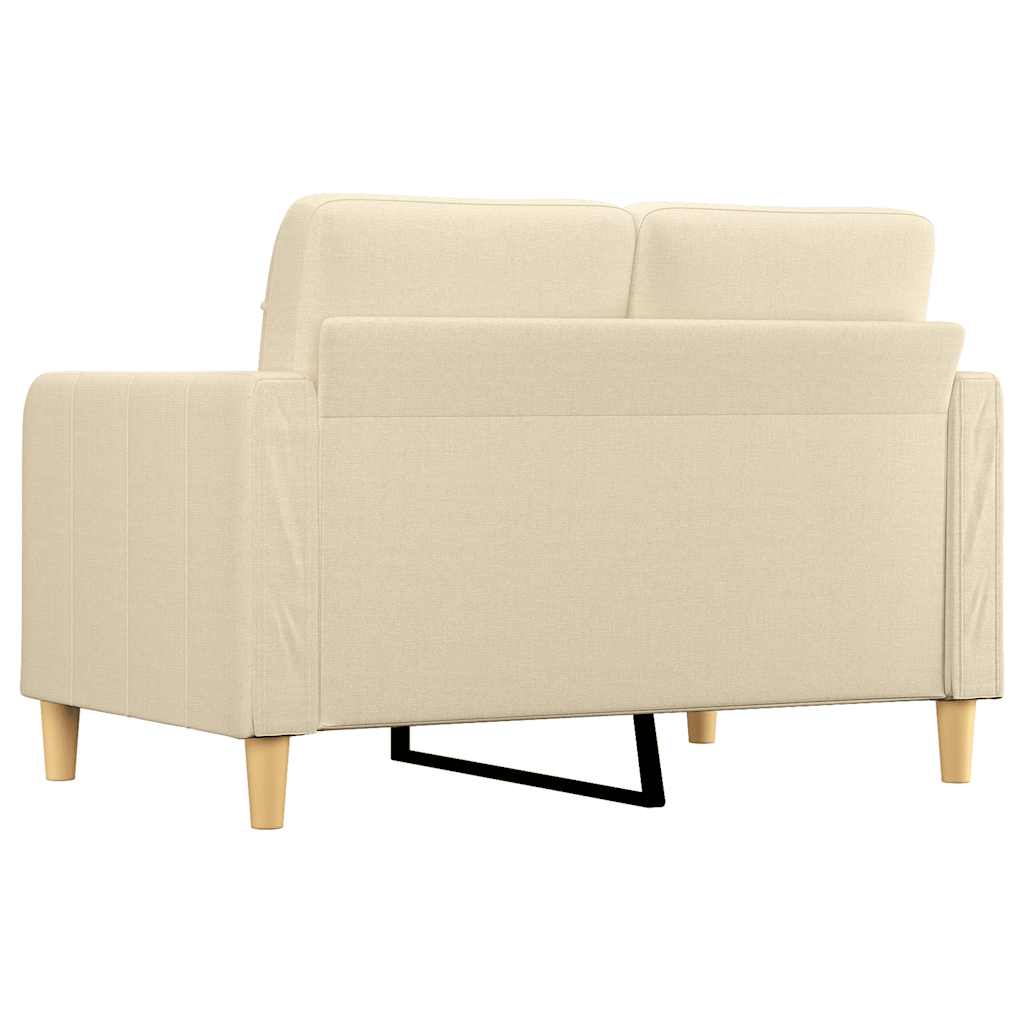 Divano a 2 Posti Crema 120 cm in Tessuto | homemem39